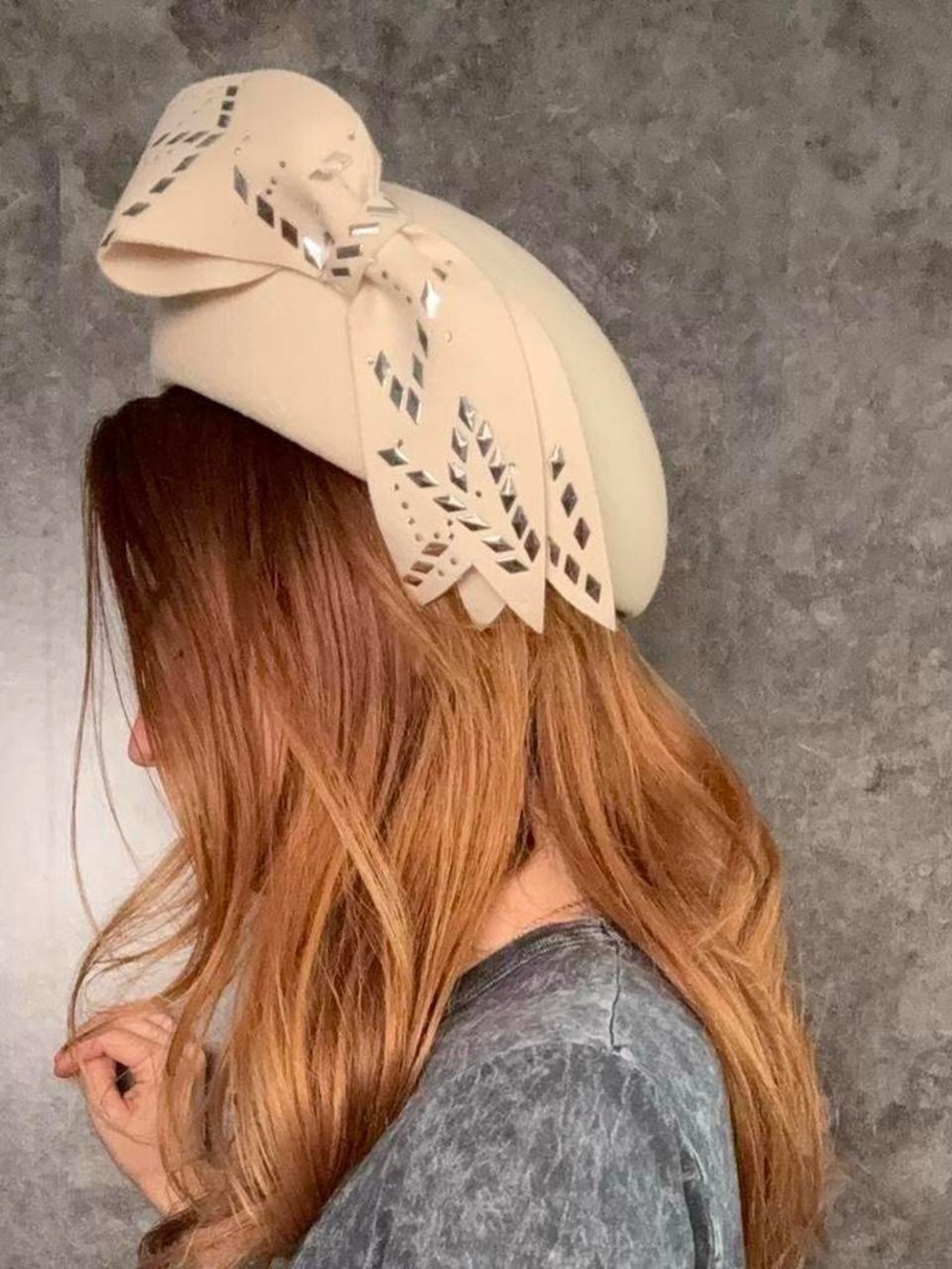 Oscar de la Renta Bridal Birdcage Hat – Ivory/Cream